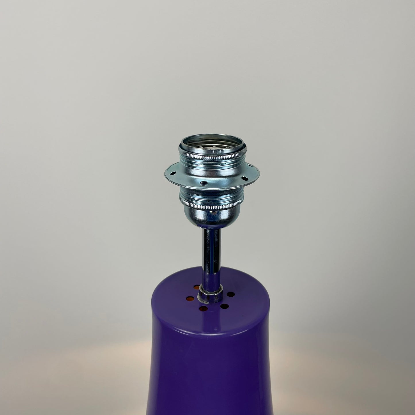 Purple metal floor and ceiling light from Holland 1970