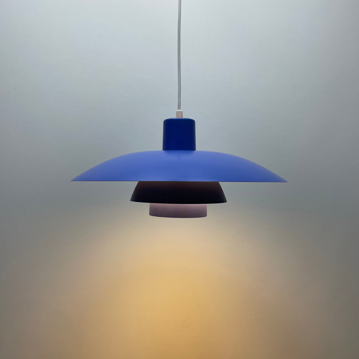 Vintage blue/purple PH 4/3 pendant light by Poul Henningsen for Louis Poulsen 1960