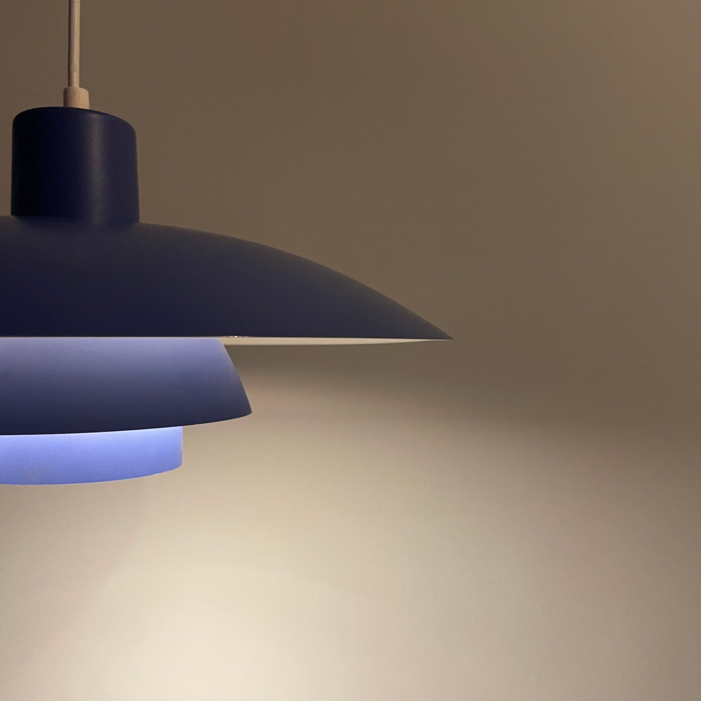 Vintage blue/purple PH 4/3 pendant light by Poul Henningsen for Louis Poulsen 1960