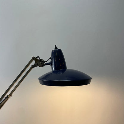 Blue desk light '67 G De Luxe' by Fase Madrid, Spain 1970