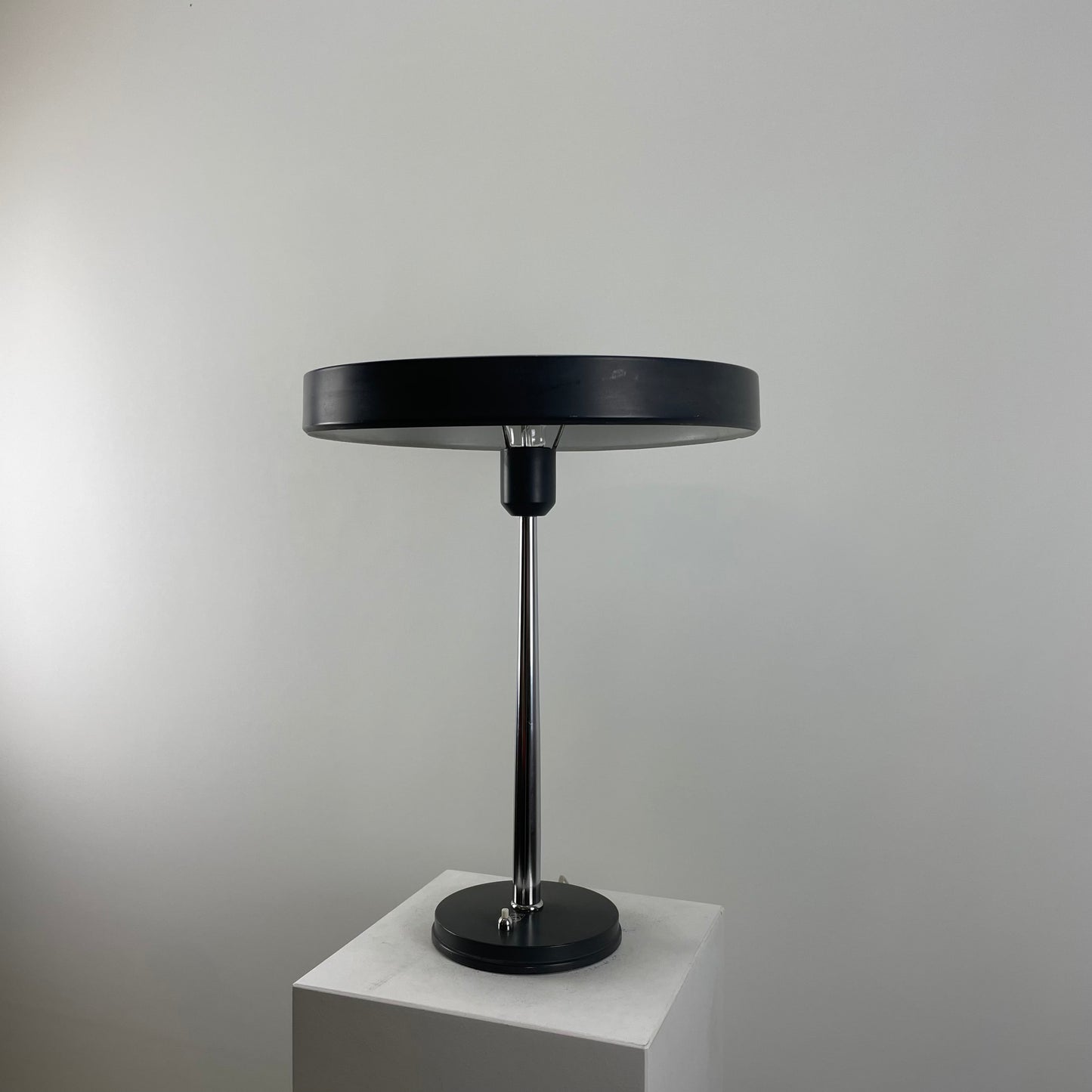 Grey and silver table lamp Timor 69 by Louis Kalff for Philips 1970