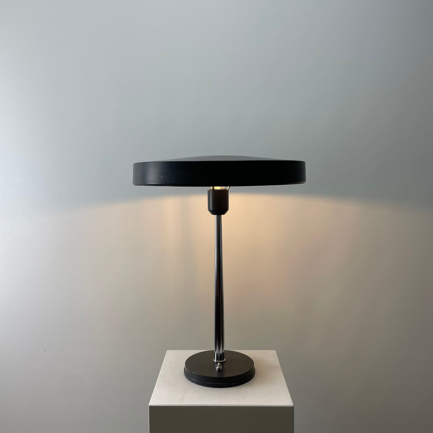 Grey and silver table lamp Timor 69 by Louis Kalff for Philips 1970