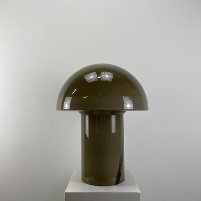 Brown glass Peill and Putzler LIDO mushroom table lamp XL, 1970