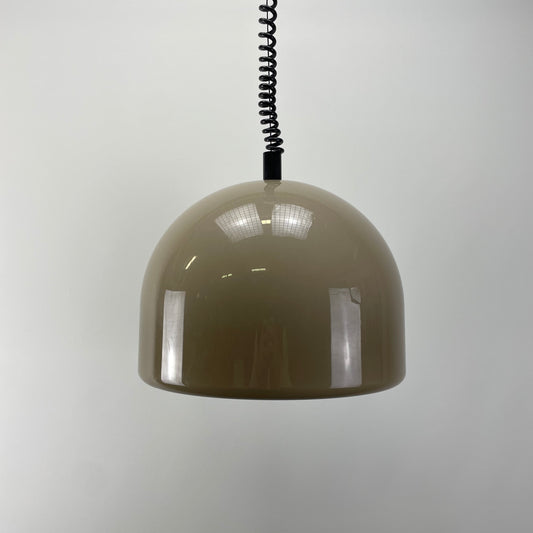 1 of 2 Brown plexiglass STAFF Leuchten pendant light, 1970