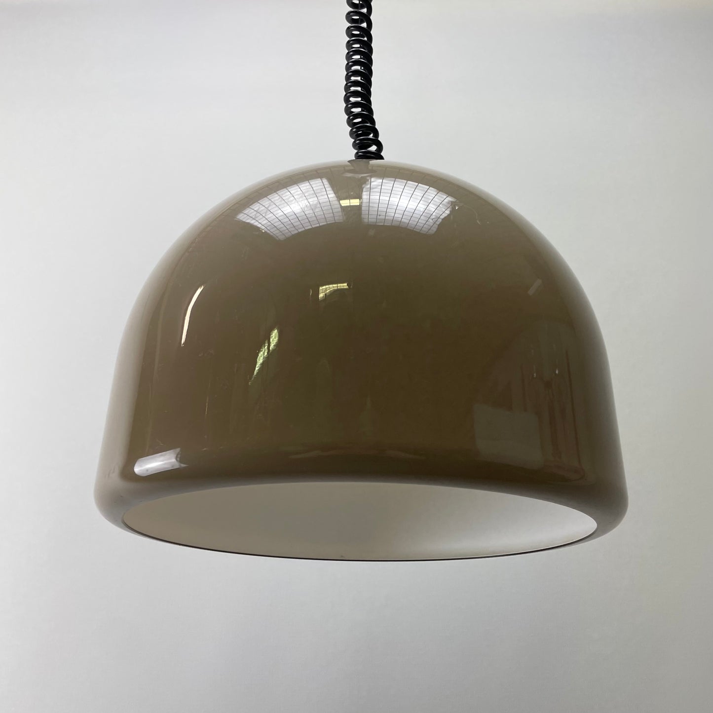 1 of 2 Brown plexiglass STAFF Leuchten pendant light, 1970