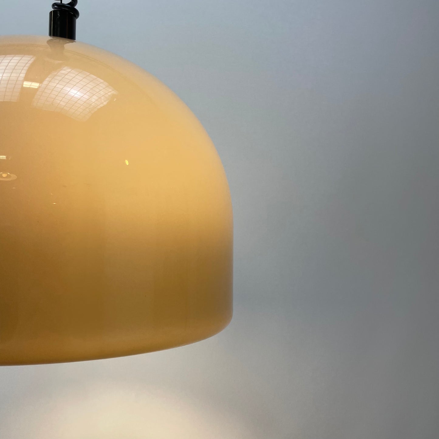 1 of 2 Brown plexiglass STAFF Leuchten pendant light, 1970