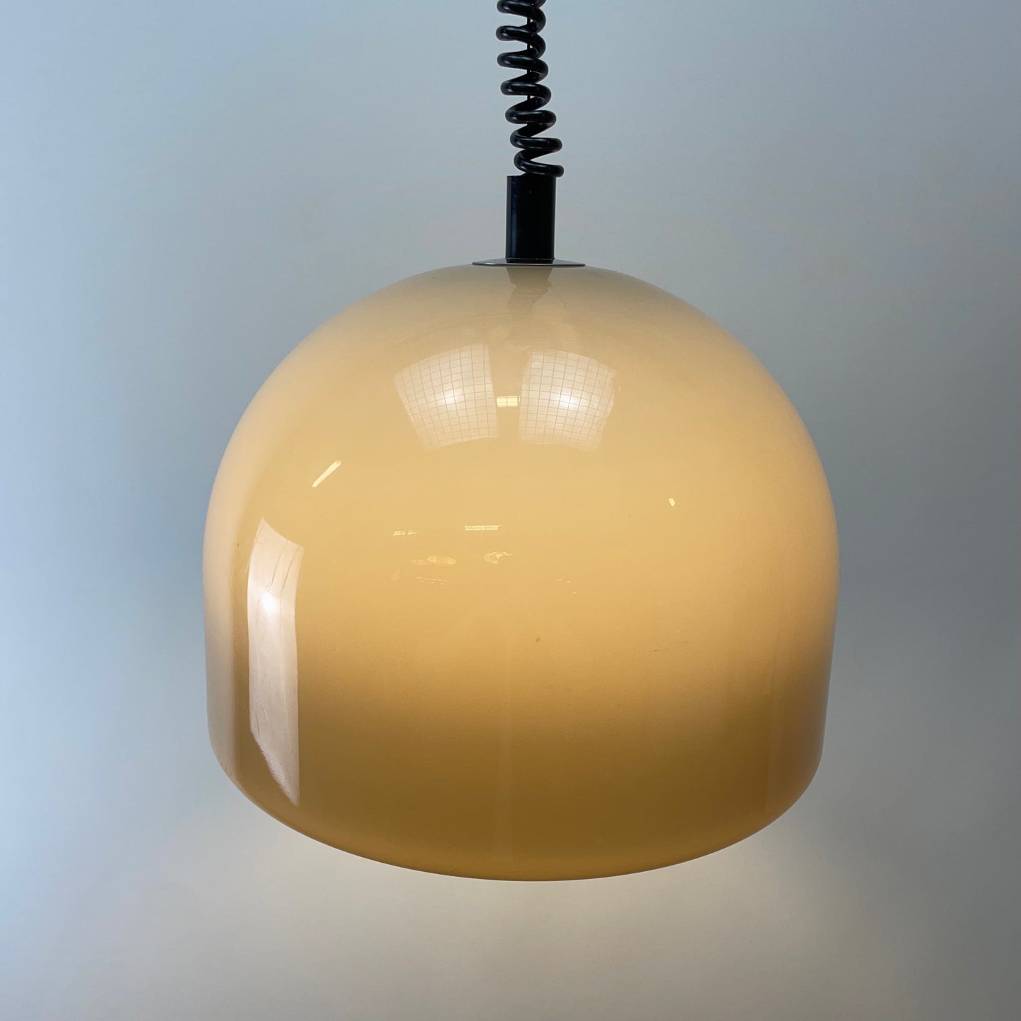 1 of 2 Brown plexiglass STAFF Leuchten pendant light, 1970