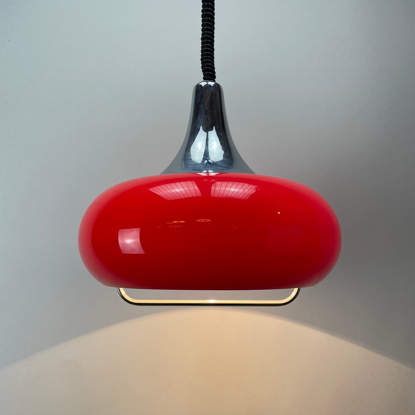 Space age plexiglass UFO penant light by GURA 1970