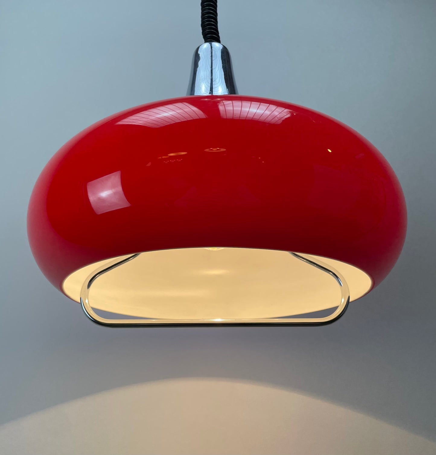 Space age plexiglass UFO penant light by GURA 1970