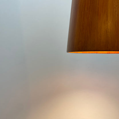 Pine wood pendant light by Jøgen Wolf for Torben Ørskov 1950