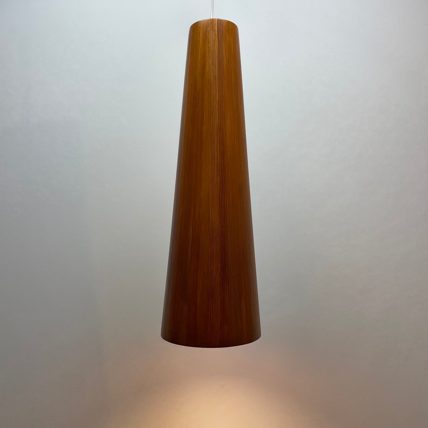 Pine wood pendant light by Jøgen Wolf for Torben Ørskov 1950