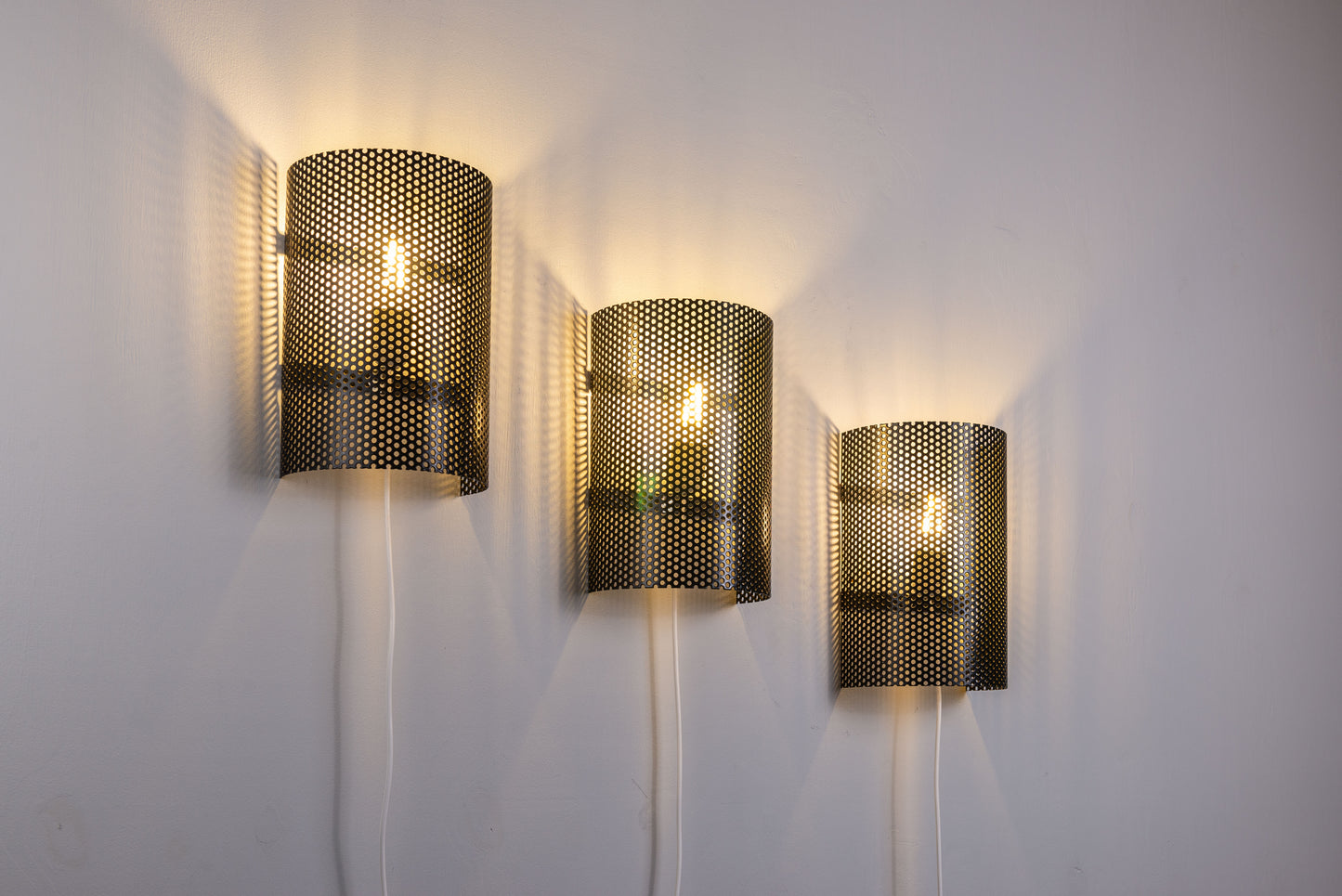 Dutch wall lamps, Pilastro style, 1970s metal sconces, vintage industrial lighting, mid-century modern