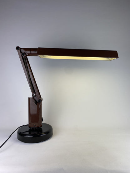 Brown Fagerhults desk light Lucifer by Tom Ahlstrom and Hans Ehrich A&E Design 1975 Swedish design