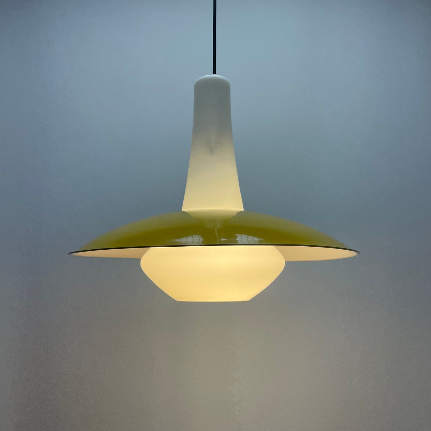 UFO shaped pendant light by Louis Kalff for Philips 1950