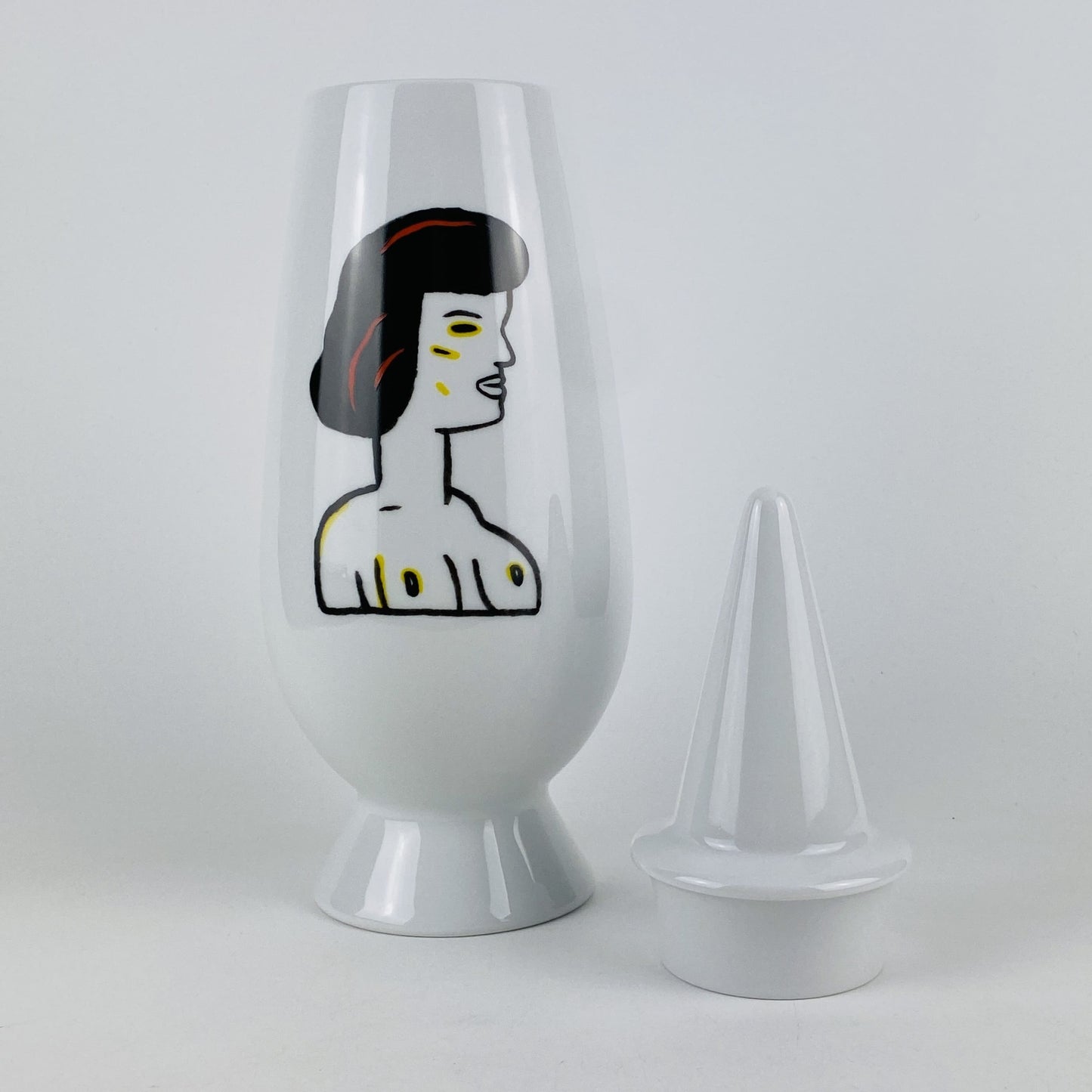 Alessi Tendentse Vase by Guillermo Tejeda for Alessandro Mendini 100% Make-up series - No. 83