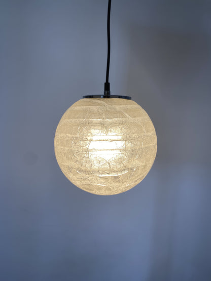 Frosted glass globe Pendant Lamp by Doria Leuchten 1960