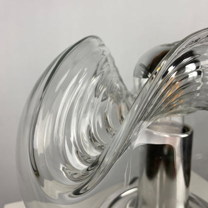 Waved glass table lamp TA21 Futura by Peill and Putzler 1960