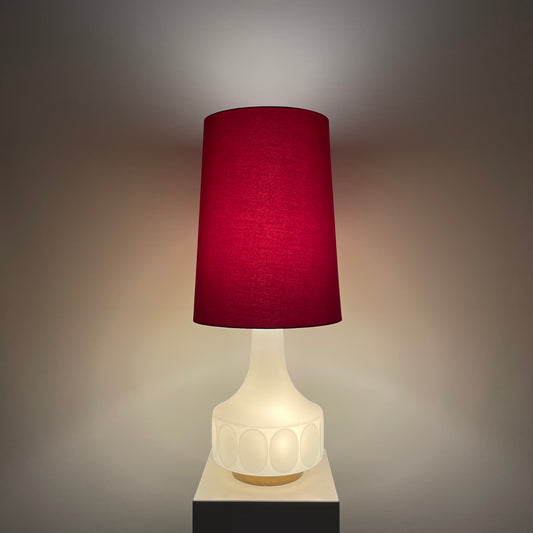 Peill & Putzler lamp
Frosted glass lamp
Vintage floor lamp
Red shade lamp
Mid-century modern lighting
1960s German lamp
Versatile table lamp
Retro glass lamp
Choose your own lampshade
Collectible vintage lighting