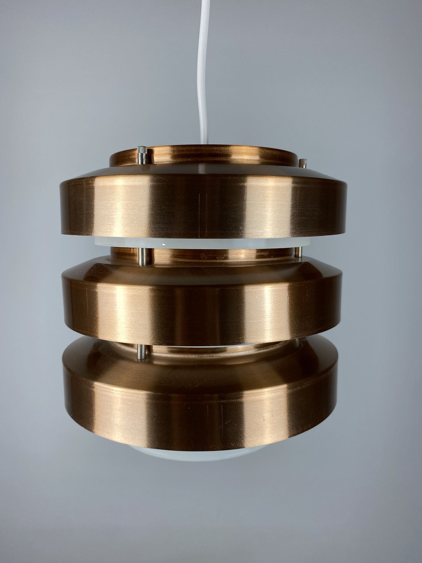 1 of 2 Pendant light made by VEB Metalldrücker Halle from DDR (East-germany) 1970