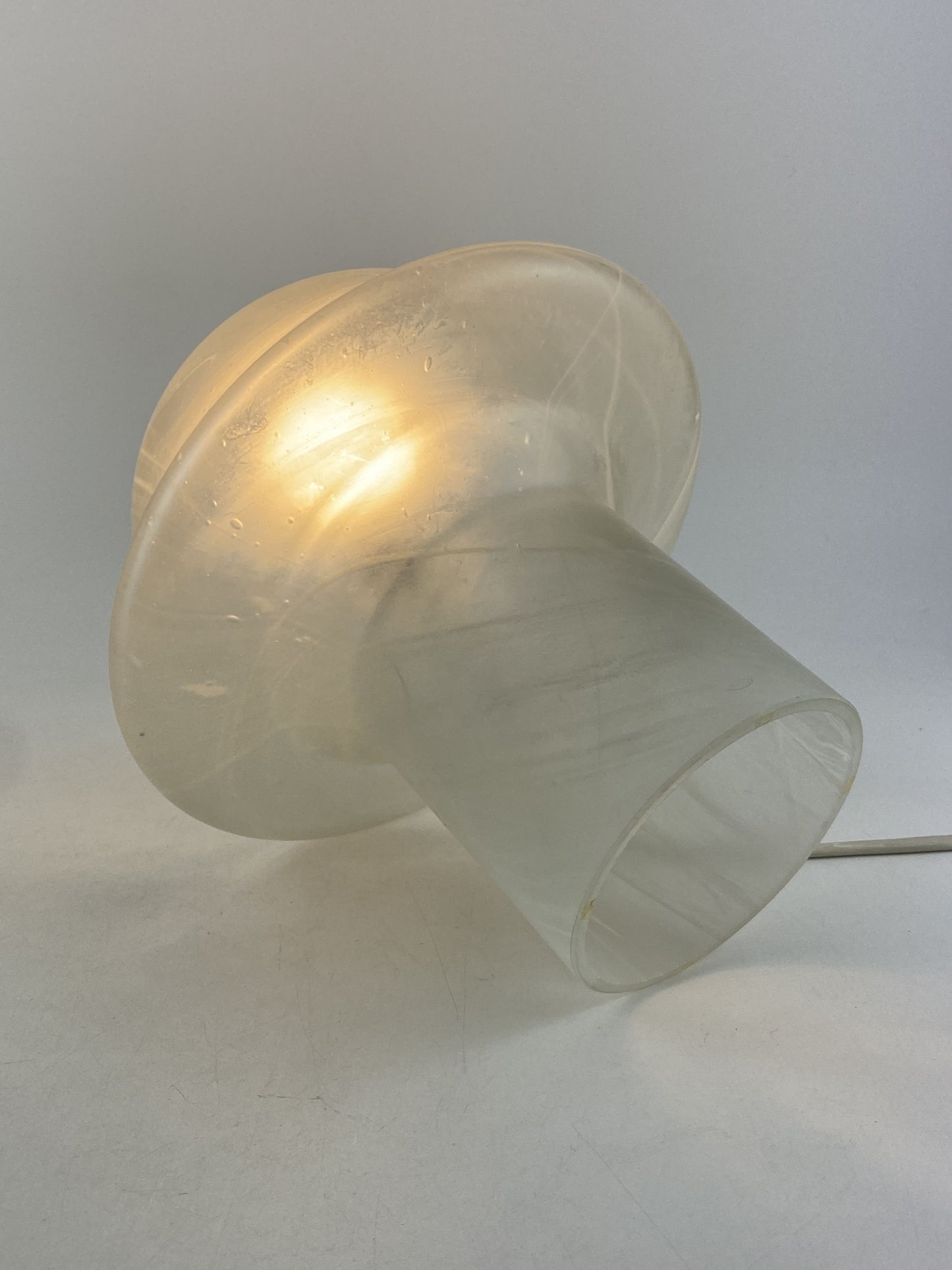 1 of 4 Swirl clear glass Peill and Putzler mushroom table lamp 1970